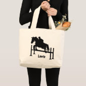  Hunter Jumper Silhouette Grote Tote Bag (Voorkant (product))