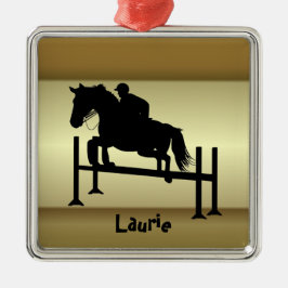  Hunter Jumper Silhouette Metalen Ornament
