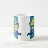 Hunter letter H heraldry green blue name betekent: Koffiemok (Center)