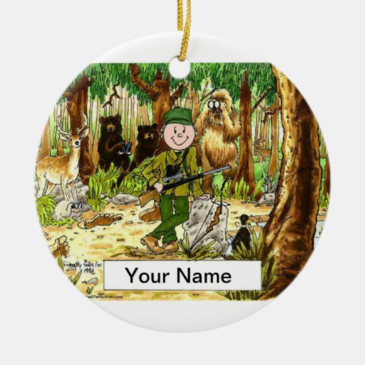 Hunter - Mannelijk Keramisch Ornament (Voorkant)