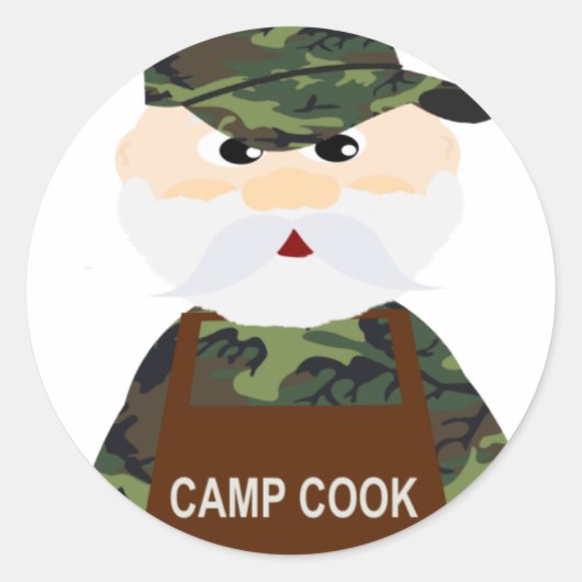 Hunter Mike in Camo Hertenkamp Cook Stickers (Voorkant)