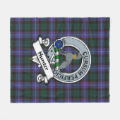 Hunter Modern Clan Badge Schotse Ruit Plaid Fleece Deken (Voorkant (Horizontaal))