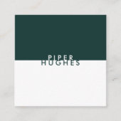 Hunter | Moderne minimalistische QR-code Vierkante Visitekaartje (Voorkant)