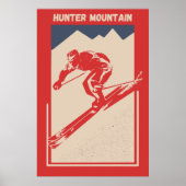Hunter Mountain Greene County New York - Retro Ski Poster (Voorkant)