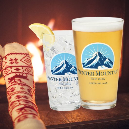 Hunter Mountain New York skigebied bierglas Glas