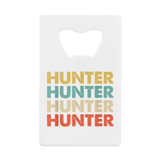 Hunter Naam Shirten & Geschenken Hunter Naam Creditkaart Flessenopener (Voorkant)