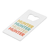 Hunter Naam Shirten & Geschenken Hunter Naam Creditkaart Flessenopener (Voorkant Gekanteld)