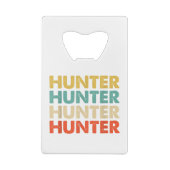Hunter Naam Shirten & Geschenken Hunter Naam Creditkaart Flessenopener (Achterkant)