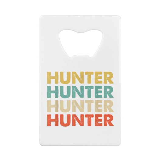 Hunter Naam Shirten & Geschenken Hunter Naam Creditkaart Flessenopener (Achterkant)