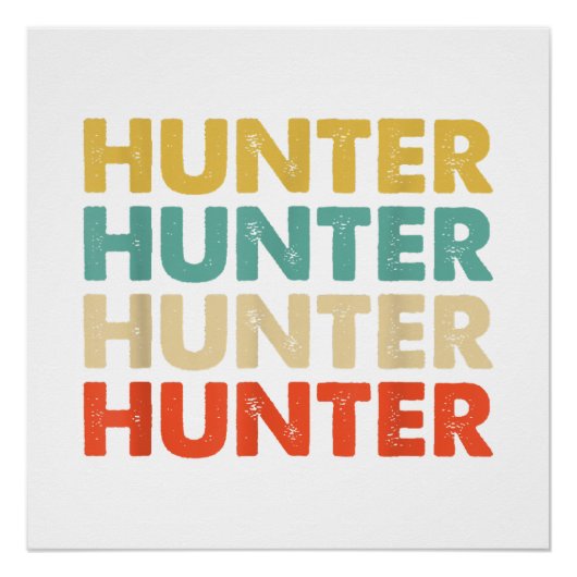 Hunter Naam Shirten & Geschenken Hunter Naam Perfect Poster (Voorkant)
