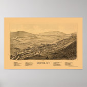 Hunter, NY Panoramic Map - 1890 Poster (Voorkant)
