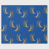 Hunter Outdoorsman Antler Pattern Party Gift Wrap Cadeaupapier (Vlak)