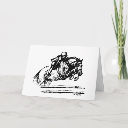 Hunter over hekken schets kaart (Voorkant)