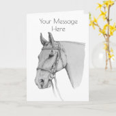 Hunter Paardenpotlood Tekening Blank Kaart (Gele Bloem)