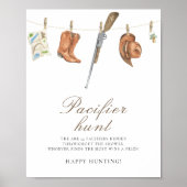 Hunter - pacifier hunt baby shower game poster (Voorkant)