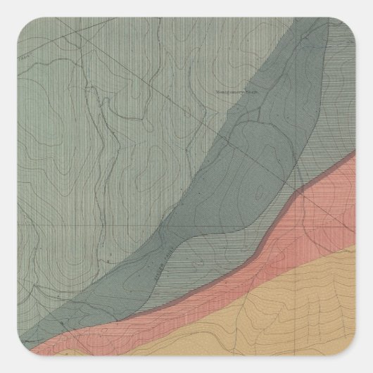 Hunter Park Special Sheet Atlas Map Vierkante Sticker (Voorkant)