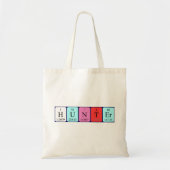 Hunter periodieke table name canvas tas (Voorkant)
