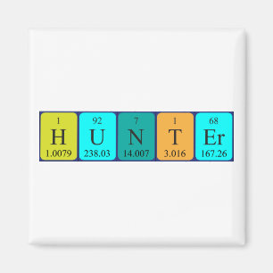 Hunter periodieke table name magnet