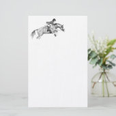 Hunter Pony Pointillism Briefpapier (Staand voorkant)