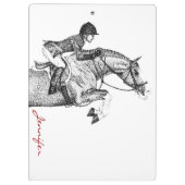 Hunter Pony Pointillism Klembord (Achterkant)
