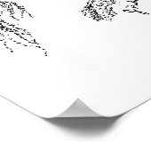 Hunter Pony Pointillism Poster (Hoek)