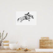 Hunter Pony Pointillism Poster (Keuken)