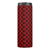 Hunter Red Buffalo Black Pattern Monogram Thermosbeker (Achterkant)