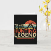 Hunter Retirement Gift Man Myth Gepensioneerd Jach Kaart (Gele Bloem)