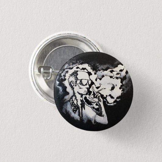 Hunter S. Thompson Ronde Button 3,2 Cm (Voorkant /achterkant)