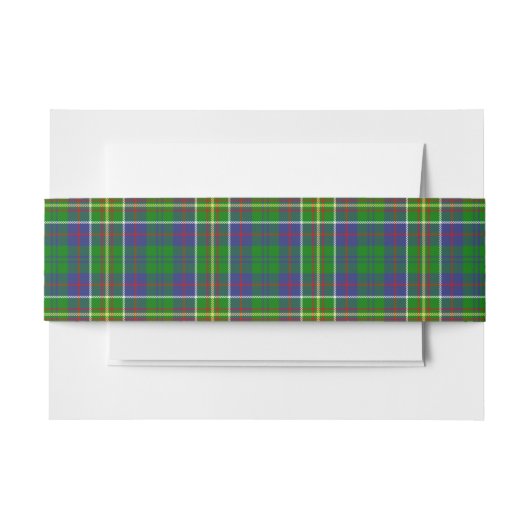 Hunter Schotse Tartan Buikband Uitnodigingen Wikkel (Voorkant Voorbeeld)