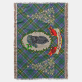 Hunter Scottie Dog Kerstmis Throw Blanket Deken (Voorkant Verticaal)