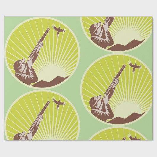 Hunter Shooting A Goose Cadeaupapier (Vlak)