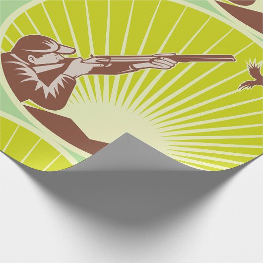 Hunter Shooting A Goose Cadeaupapier