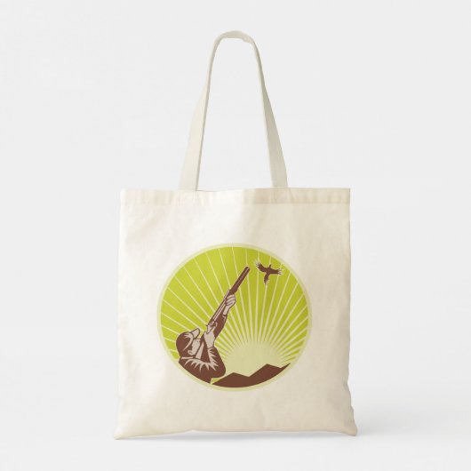 Hunter Shooting A Goose Canvas tas (Achterkant)