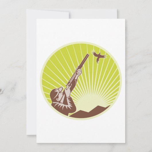 Hunter Shooting A Goose Kaart (Voorkant)