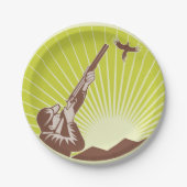 Hunter Shooting A Goose Papieren Bordje (Voorkant)