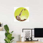 Hunter Shooting A Goose Poster (Thuiskantoor)