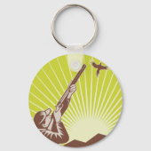 Hunter Shooting A Goose Sleutelhanger (Achterkant)