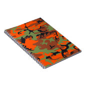 Hunter Sinaasappel met Green Camouflage Notitieboe Notitieboek (Rechterzijde)
