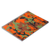 Hunter Sinaasappel met Green Camouflage Notitieboe Notitieboek (Linkerzijde)