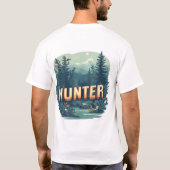 Hunter Spirit - Cartoon Gunman Grafisch T-shirt (Achterkant)