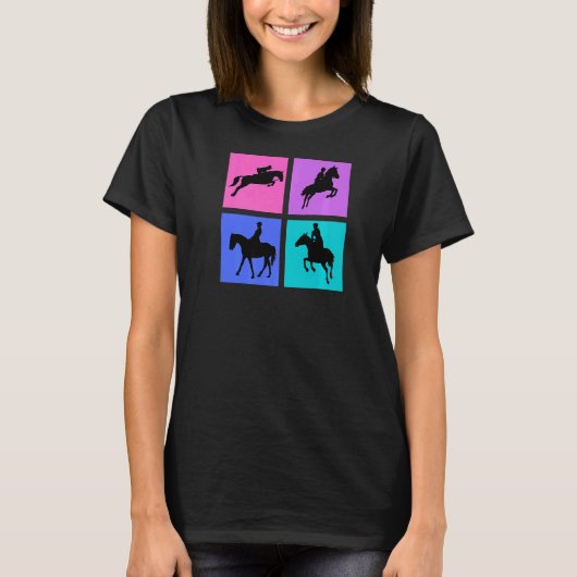 Hunter Springpaard onder tuig Premium T-shirt (Voorkant)