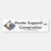 Hunter Support Conservation. Bumpersticker (Voorkant)