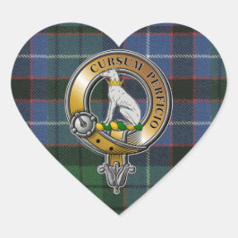 Hunter Tartan & Badge Hart Sticker