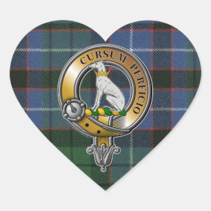 Hunter Tartan & Badge Hart Sticker