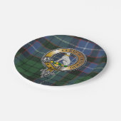 Hunter Tartan & Badge Papieren Bordje (Gekanteld)