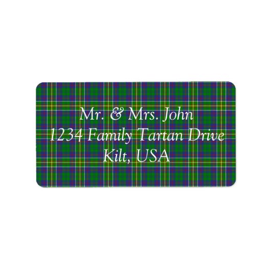 Hunter Tartan Label (Voorkant)