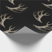 Hunter Theme Deer Antlers Gift Wrap Cadeaupapier (Hoek)