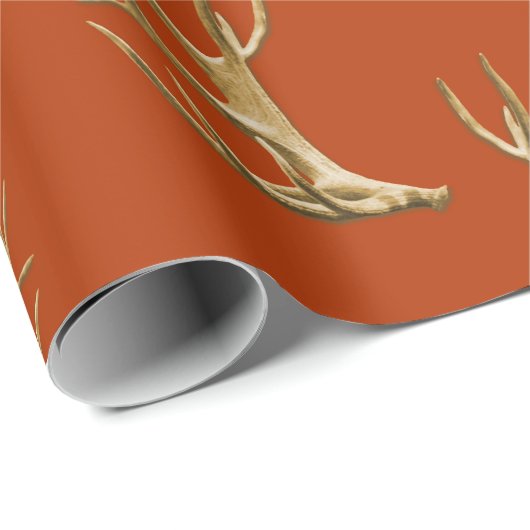 Hunter Theme Deer Antlers Gift Wrap Cadeaupapier (Rol Hoek)