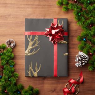 Hunter Theme Deer Antlers Gift Wrap Cadeaupapier